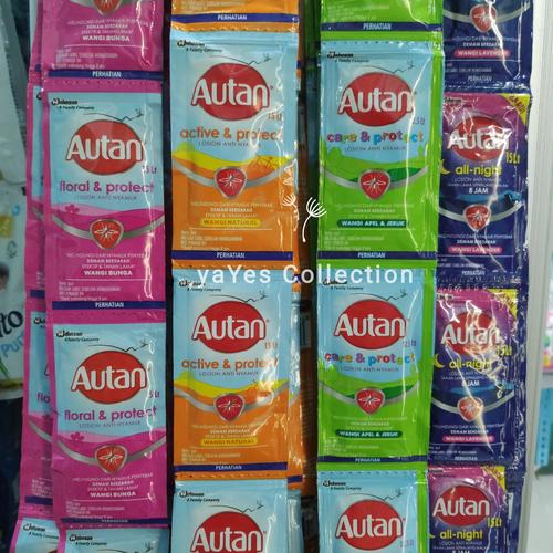 Jual Autan 1 Renceng 12 pcs Lotion nyamuk All night Pink Orange Hijau ...