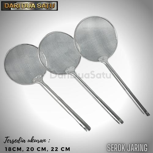 Foto Produk Serok Jaring Saringan Gorengan Tirisan Kacang Mie Sayur 18 20 22 cm - 18 cm dari DariDuaSatu