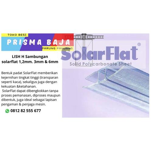 Gambar lish H sambungan solarflat 1.2mm, 3mm dan 6mm - panjang 3 M dari Prismapp Kab. Bogor Tokopedia