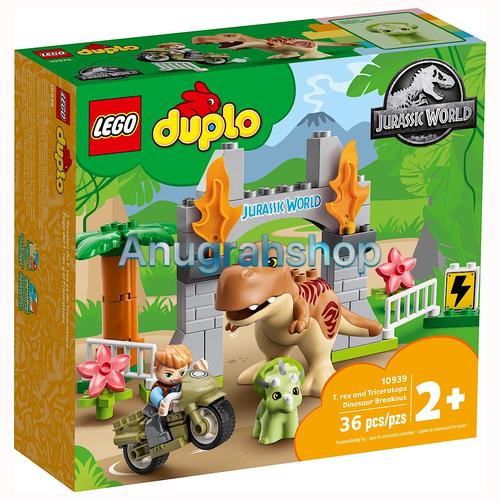LEGO 10939 DUPLO T Rex and Triceratops Dinosaur Breakout di  Anugrahshoptokopedia Tokopedia