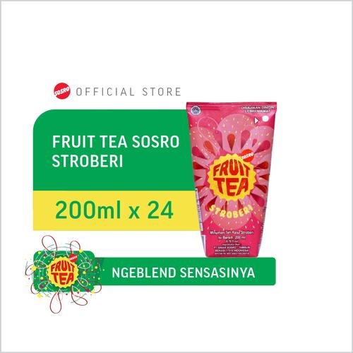 Gambar Fruit Tea Sosro Strawberry Genggam 200 ml dari Sosro Official Store Kota Bekasi Tokopedia