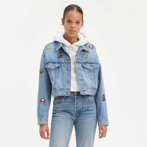 Jual Levi's Crop Dad Trucker Power Up 