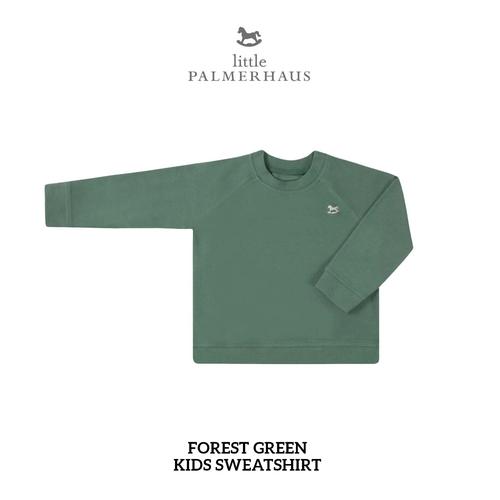 Foto Produk LITTLE PALMERHAUS - KIDS SWEATSHIRT COLORS 1 (SWEATER ANAK POLOS) - FOREST GREEN, 5 YEARS dari VDIVY
