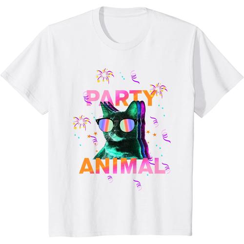 Party Cat Party Animal Colorful Graphic 