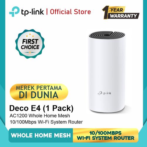 Foto Produk Tp-link Deco E4 1pack /2pack/ 3pack Whole Home Mesh Wifi System router - 1 pack dari TP-Link Official