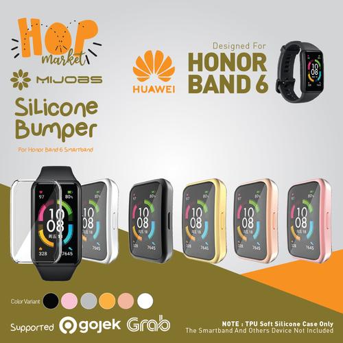 Foto Produk SIKAI Rubber Case Soft TPU Bumper Cover Screen for Huawei Honor Band 6 - TRANSPARENT dari HOP Market