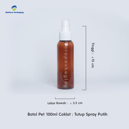 Gambar Botol Spray 100ml Amber Tutup Putih / Pet 100ml Coklat Spray Putih dari Mutiara Packaging Kab. Bandung Tokopedia
