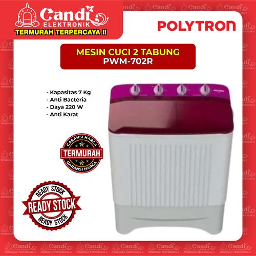 Gambar MESIN CUCI 2 TABUNG POLYTRON PWM-702R dari CANDI ELEKTRONIK undefined Tokopedia