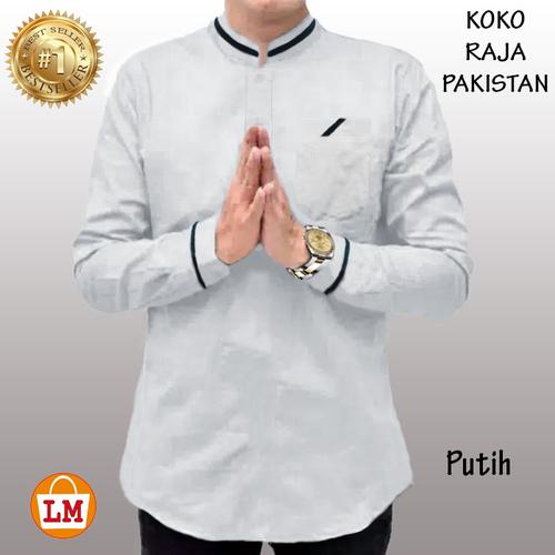 Foto Produk LM 15351-15359 Baju Koko Pria Lengan Panjang QURTA RAJA PAKISTAN JUMBO - Putih, M dari Lobby Mode