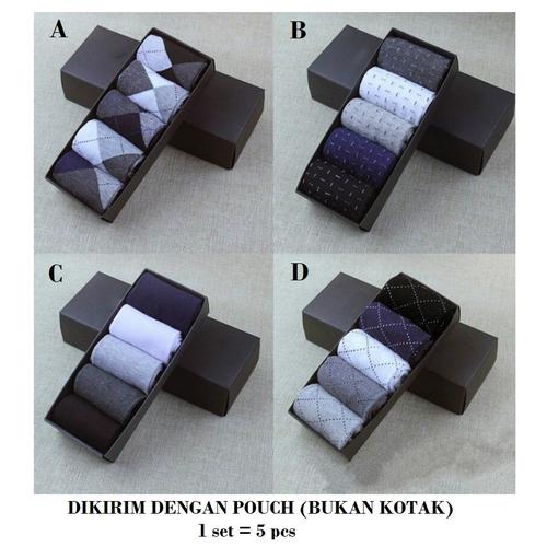 Gambar KK61 Kaos Kaki Pria Kerja Motif dan Polos Set 5 pcs Business Socks - set D dari Dneo Store Jakarta Barat Tokopedia