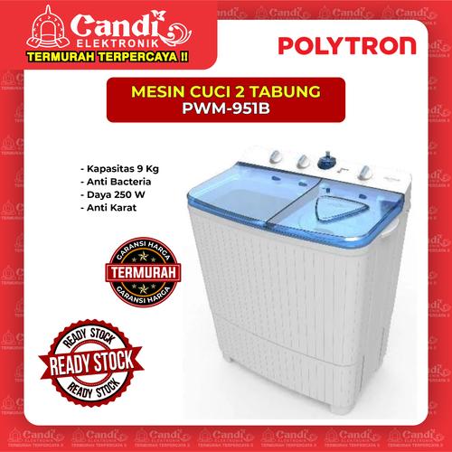 Gambar MESIN CUCI 2 TABUNG POLYTRON PWM-951B dari CANDI ELEKTRONIK undefined Tokopedia