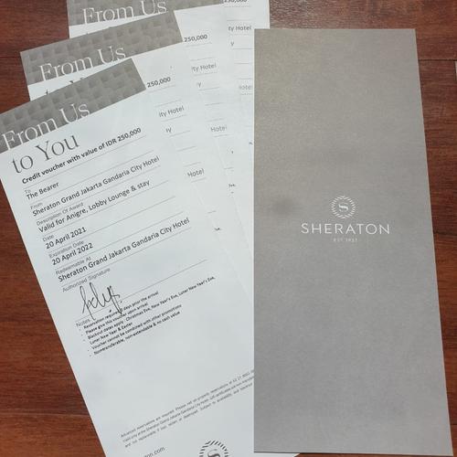 Foto Produk 5 Voucher Sheraton Gandaria City (Hotel/Restaurant) @ Rp. 250.000 dari Maniac Bola