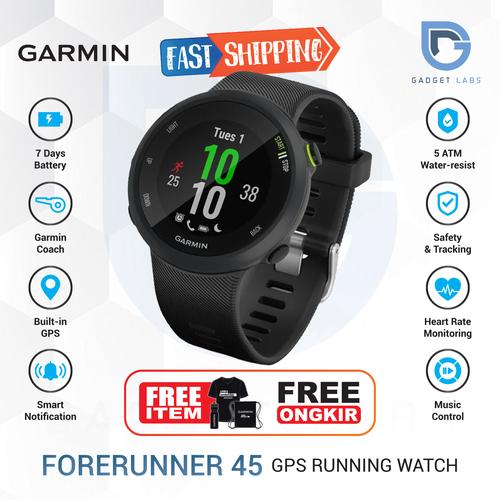 Jual Garmin Forerunner 45 Smartwatch Built-In GPS Garansi Resmi TAM - Hitam  - Jakarta Utara - Gadget Labs | Tokopedia