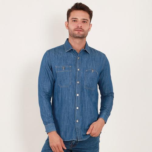 Foto Produk Edwin Jeans Kemeja Denim Jeans Ayako 02 Lengan Panjang - Man - Biru, S dari Edwin Jeans