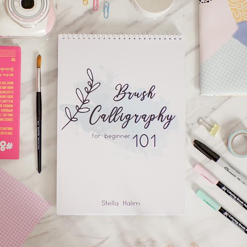 Foto Produk Buku Brush Calligraphy 101 by Stella Halim - Digital, Tanpa Kelas dari Belajar Calligraphy