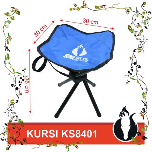 Gambar Kursi Lipat Outdoor KS8401 Bangku Portable Camping Mancing Max 100Kg dari babelon store Kota Bandung Tokopedia