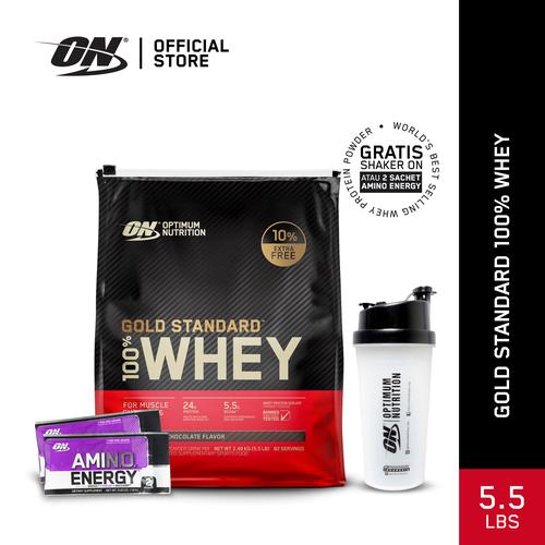 Foto Produk Optimum Nutrition 100% Gold Standard Whey 5.5Lbs Double Rich Chocolate dari Optimum Nutrition