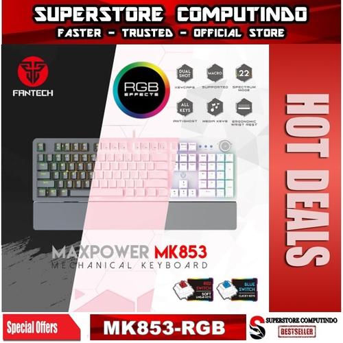 Foto Produk Fantech MAXPOWER MK853 Gaming Mechanical Keyboard - Hitam, Red Switch dari SuperStore Computindo