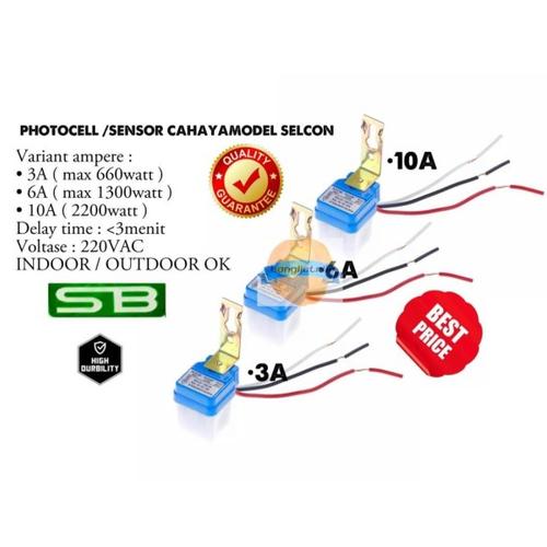Foto Produk Photocell / sensor cahaya / fotosel 3A, 6A,10A - 3A dari Kanglistrik