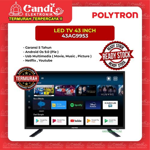 Foto Produk SMART TV POLYTRON LED TV 43 INCH 43AG9953 dari Candi Elektronik Solo