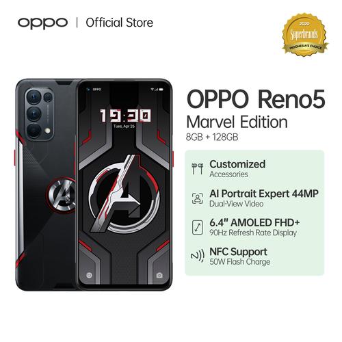 Gambar OPPO Reno5 Marvel Edition 8GB/128GB (Garansi Resmi) - Hitam dari OPPO OFFICIAL STORE Kota Tangerang Tokopedia