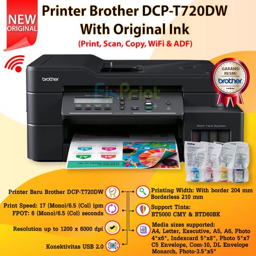Jual Printer Brother DCP-T720DW DCP T720dw Wireless Inkjet All-In-One -  COMPATIBLE INK - Kota Surabaya - FixPrint Store | Tokopedia
