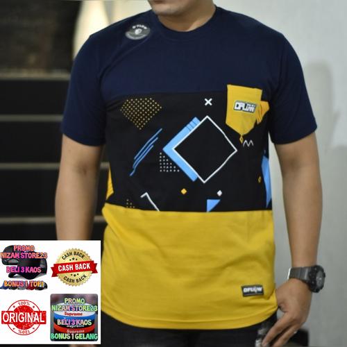 Foto Produk KAOS DISTRO ORIGINAL DFLOW FREE STICKER DF05 - Kombinasi, M dari NIZAM STORE23