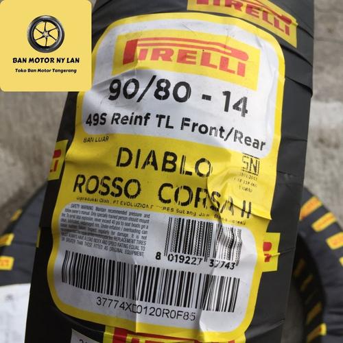 Foto Produk Pirelli Diablo Rosso Corsa 2 90/80-14 Ban Motor Matic Beat Vario Mio dari BAN MOTOR NY LAN