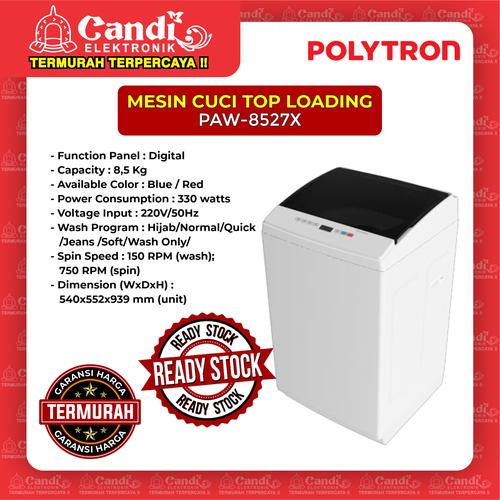 Foto Produk MESIN CUCI 1 TABUNG POLYTRON PAW-8527X dari Candi Elektronik Solo