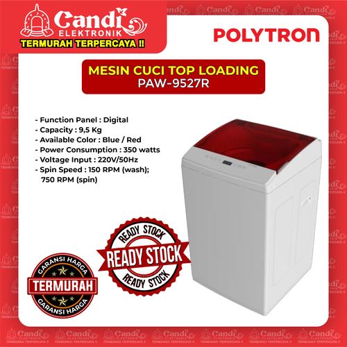 Foto Produk MESIN CUCI 1 TABUNG POLYTRON PAW-9527R dari Candi Elektronik Solo