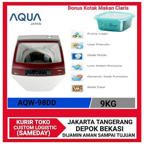 Gambar Mesin Cuci 1 Tabung Aqua Sanyo 98DD Full Otomatis Cuci dan Kering 9KG - UNIT ONLY dari DPRINCE Jakarta Barat Tokopedia
