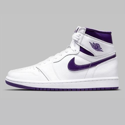 Jual NIKE AIR JORDAN HIGH OG WOMENS WHITE COURT PURPLE 100 - Main Image