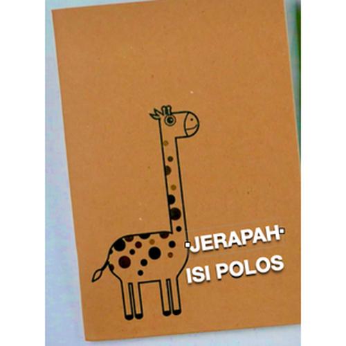 Foto Produk buku tulis polos A5 | notebook | kraft | coklat | bookpaper |custom - JERAPAH, ISI POLOS dari Tat Tet Tot