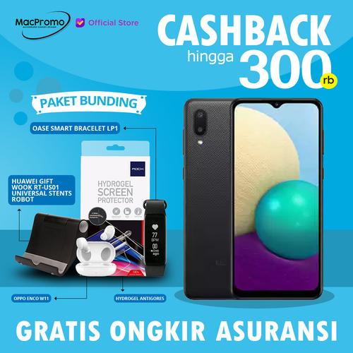 Foto Produk Samsung Galaxy A02 3/32GB Garansi Resmi 3 GB 32 GB Hitam Putih Biru - Non Bundle dari Mac Promo
