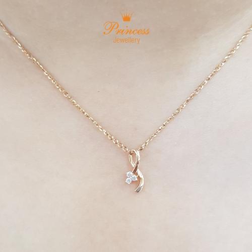 Jual Liontin Berlian + kalung Emas PPD 
