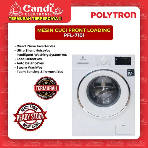 Foto Produk MESIN CUCI FRONT LOADING POLYTRON PFL-7101 dari Candi Elektronik Solo