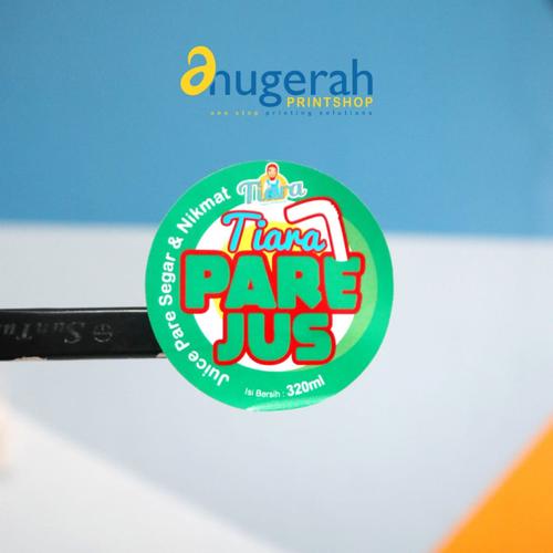 Jual Cetak Stiker Label Bulat Print Label Produk Kemasan Vinyl A3 Tahan