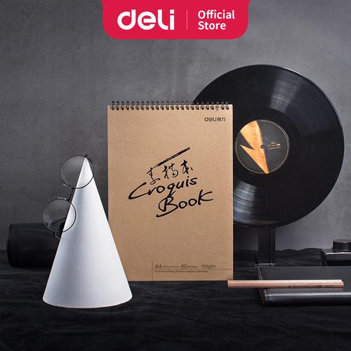 Foto Produk Deli sketch book 60 lembar , buka vertikal,atau diputar 73634 73635 - A4 dari Deli Stationery
