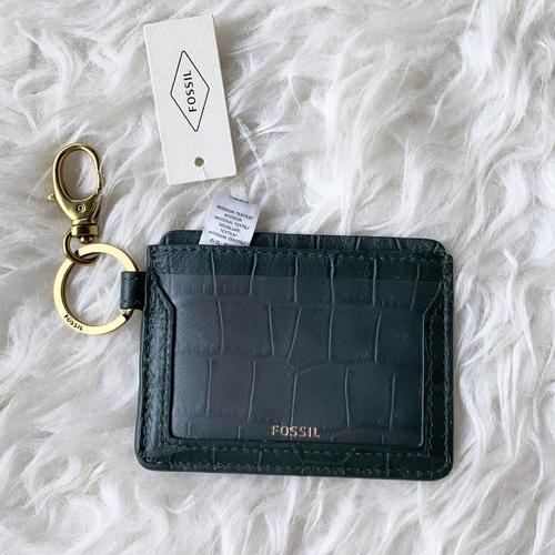 Jual Fossil card case key chain wallet 