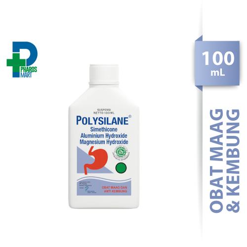 Foto Produk (ISI 2 BOTOL) Polysilane Sirup / Suspensi 100 mL Obat Maag dan Kembung dari Pharos Official Store
