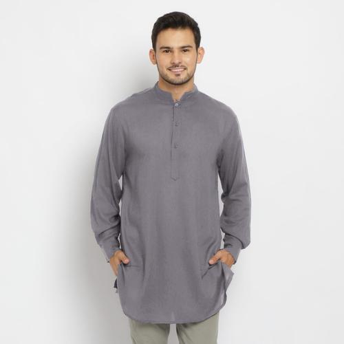 Gambar Baju Koko Kurta Pria Samir - Toraformen Lengan Panjang Katun rayon - Grey, M dari emikoawa Jakarta Utara Tokopedia