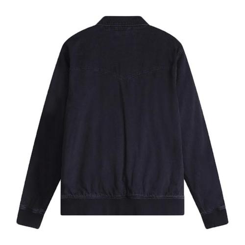 black denim bomber jacket