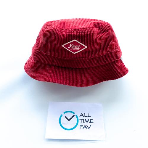 Jual Deus Corduroy Maroon Bucket Hat 