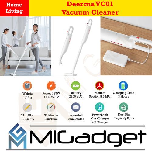 Jual Deerma VC01 VC 01 Wireless Vacuum Cleaner Portable Penyedot Debu -  Kota Malang - Mi Gadget | Tokopedia
