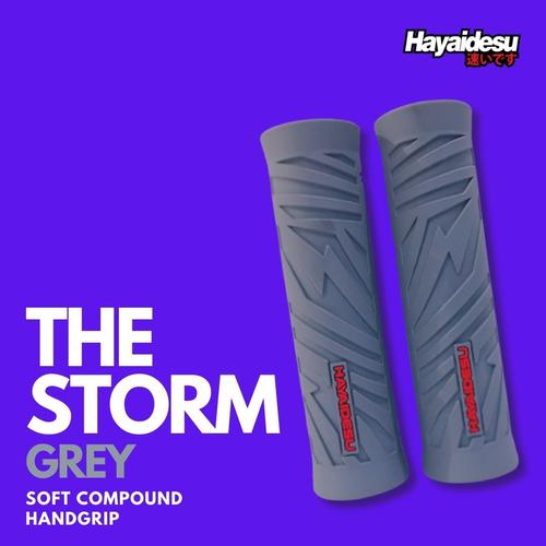 Foto Produk Hayaidesu Handgrip THE STORM - Hand Grip Stang Motor Universal - Abu-abu dari Hayaidesu Indonesia