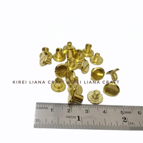 Jual Baut Skrup Screw Paku Rivet 6mm x10 mm GOLD - Baut Agenda ...