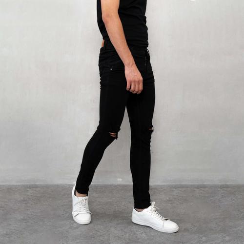 Gambar celana jeans hitam sobek ripped slim fit denim slim fit houseofcuff - 27 dari House of Cuff Jakarta Barat Tokopedia