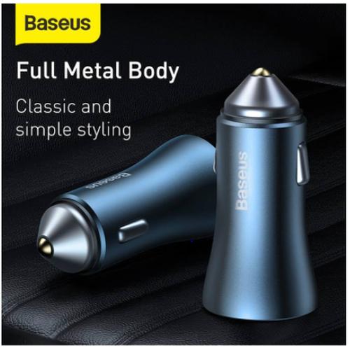 Foto Produk SAVER CAR CHARGER BASEUS GOLDEN CONTRACTOR 40W CCJD-0G - DARK GRAY dari YONASTINE