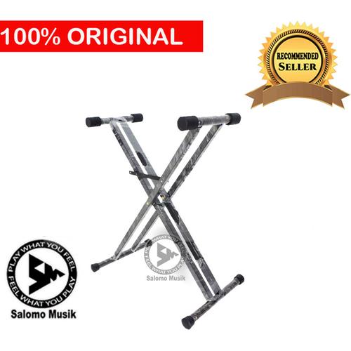 Gambar Stand keyboard double dari Salomo Musik undefined Tokopedia
