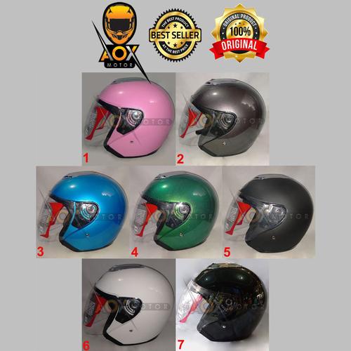 Jual Helm KYT JET XR Solid/Polos Halfface (Ongkir 2kg) 1. Vario Pink